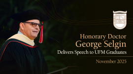 Honorary Doctor George Selgin Delivers Speech to UFM Graduates (November 2025)